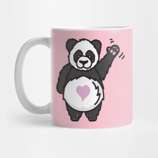 Hello Giant Panda Heart Mug